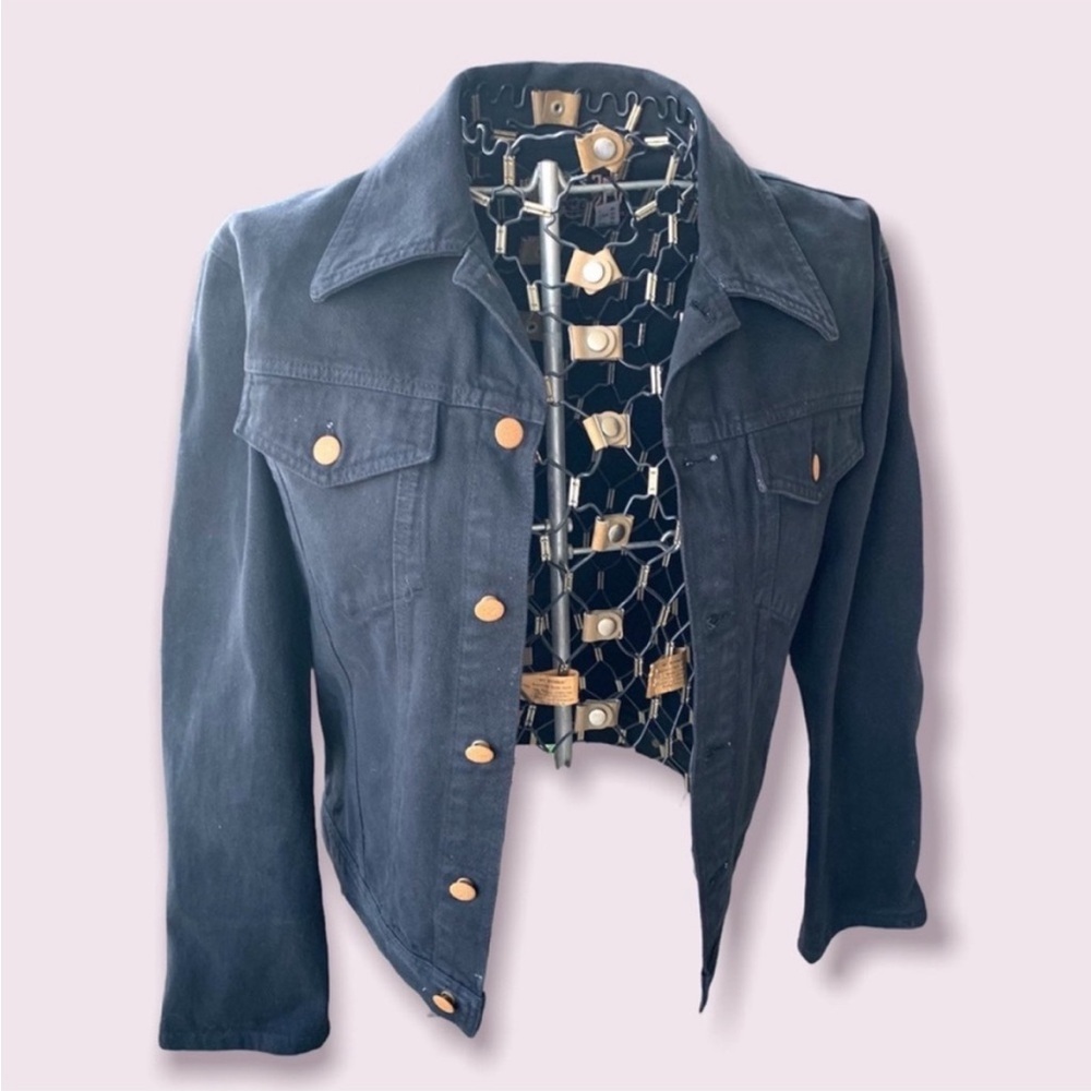 Jean Paul Gaultier JPG Jeans Black Denim Jacket Button Up Women’s 90s Vintage